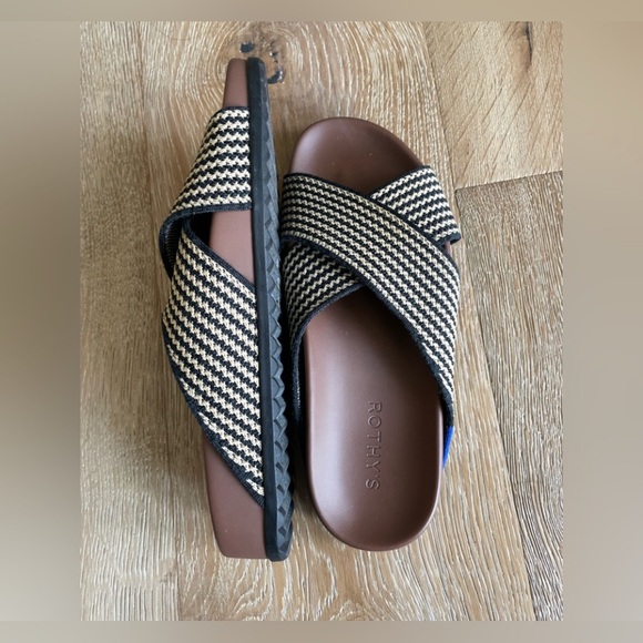 Rothy's The Weekend Slide Hemp Sandals Toffee Sustainable - Picture 8 of 12